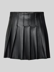 Rok in leerlook met plooien, model 'DORIT' van Only - 13