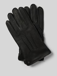 Handschuhe aus Leder mit Label-Detail von Pearlwood Schwarz - 7