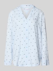 Pyjamaoberteil mit Logo Print aus Viskose von Tommy Hilfiger - 12