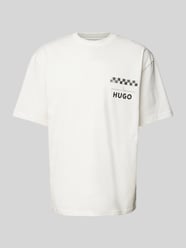 T-Shirt mit Label-Print Modell 'Drallie' von HUGO Grau - 13