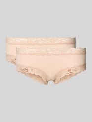 Majtki o kroju slim fit z obszyciem koronką od SKINY - 28