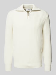 Strickpullover mit gerippten Abschlüssen Modell 'LAND' von SELECTED HOMME Beige - 45