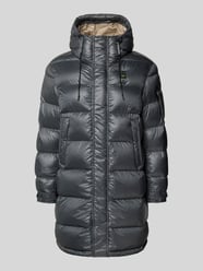 Regular fit gewatteerde lange jas met logo-applicatie, model 'Aldrich' van Blauer Usa - 1