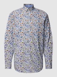 Vrijetijdsoverhemd met all-over print van Christian Berg Men Groen - 18