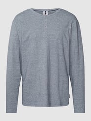 Hoodie in Two-Tone-Machart Modell 'Homewear Pullover' von s.Oliver RED LABEL Blau - 40