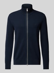 Regular Fit Strickjacke aus reiner Baumwolle mit Stehkragen von Marc O'Polo Blau - 13