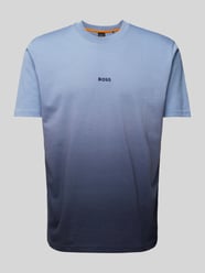 T-Shirt mit Label-Stitching von BOSS Orange Blau - 33