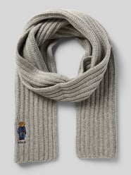 Wollschal mit Label-Motiv-Stitching Modell 'BEAR' von Polo Ralph Lauren - 2
