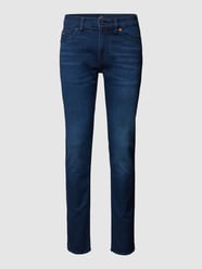 Jeans im Slim Fit mit Label-Applikation Modell 'Delaware' von BOSS Orange Blau - 33