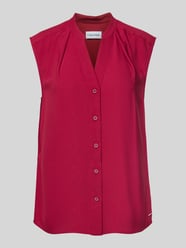 Bluse mit durchgehender Knopfleiste von Calvin Klein Womenswear Rot - 33