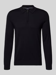 Sweter z dzianiny z żywej wełny z kołnierzykiem polo model ‘Dondor’ od JOOP! Collection - 40
