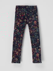 Legginsy z ornamentalnym wzorem od Garcia Niebieski - 35