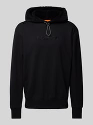 Hoodie mit Label-Stitching Modell 'DELVIN' von FIRE + ICE Schwarz - 2