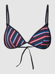 Bikini-Oberteil mit Streifenmuster Modell 'TRIANGLE' von TOMMY HILFIGER Schwarz - 45