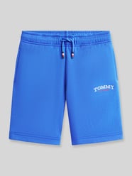 Szorty dresowe o kroju regular fit z mieszanka bawełny od Tommy Hilfiger Kids - 13