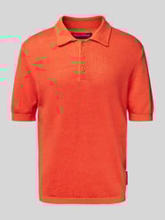 Koszulka polo o kroju regular fit z mieszanki lnu i bawełny od Marc O'Polo - 48