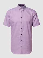 Regular fit zakelijk overhemd van puur katoen met vichy-ruit van Christian Berg Men Roze - 23