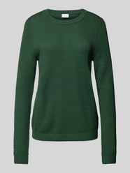 Gebreide pullover met structuurmotief, model 'Vidalo' van Vila Groen - 35