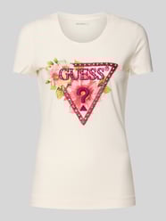 T-shirt met labeldetail van Guess - 10