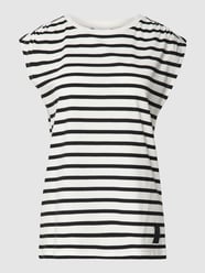 T-Shirt mit Streifenmuster von LIU JO SPORT Schwarz - 6