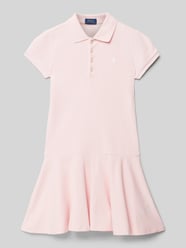 Polokleid mit Label-Stitching von Polo Ralph Lauren Teens Rosa - 7