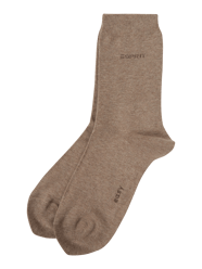 Socken mit Label-Stitching im 2er-Pack von Esprit Beige - 27