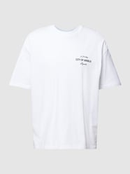T-shirt o kroju oversized z okrągłym dekoltem model ‘Wallace’ od Pegador Biały - 47