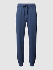 Sweatpants met labelstitching van BOSS Blauw - 41