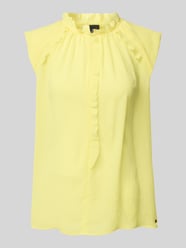 Top bluzkowy o kroju regular fit z falbanami od Marc Cain - 17
