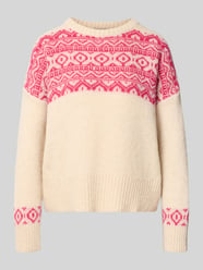 Sweter z dzianiny z domieszką bawełny model 'Nordic' od miss goodlife - 39