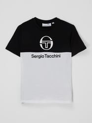T-shirt z nadrukiem z logo model ‘Brave’ od SERGIO TACCHINI Czarny - 33
