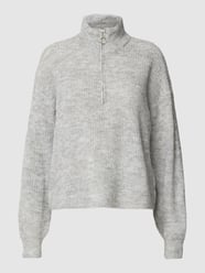Strickpullover mit Troyer-Kragen Modell 'MILI' von Vero Moda Grau - 7