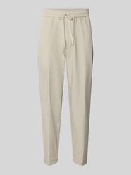 Spodnie materiałowe o kroju tapered fit z tunelem model 'T_FLEX' od BOSS Green - 6