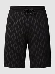Sweatshorts mit Allover-Muster von Karl Lagerfeld Schwarz - 1