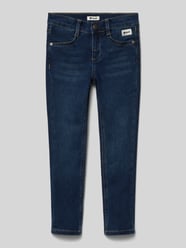 Jeansy o kroju skinny fit z naszywką z logo od Steiff - 10