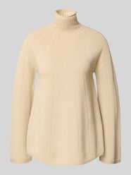 Regular fit col-pullover van zuivere scheerwol model 'GROLLA' van MM by Max Mara Beige - 4