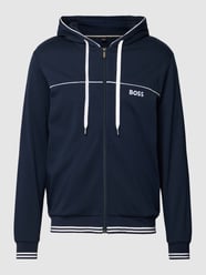 Sweatjacke mit Label-Stitching Modell 'Core' von BOSS Blau - 44