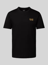 T-Shirt mit Label-Print von EA7 Emporio Armani Schwarz - 44