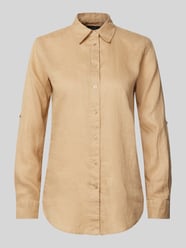 Regular fit linnen blouse met overhemdkraag, model 'KARRIE' van Lauren Ralph Lauren Beige - 17