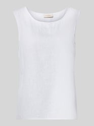 Top van linnenmix met ronde hals model 'Lava' van FREE/QUENT - 4