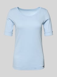 T-Shirt mit Rundhalsausschnitt und Ärmeln mit Aufschlag von Marc Cain - 42