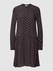 Kleid mit Allover-Print von Jake*s Casual Grau / Schwarz - 11