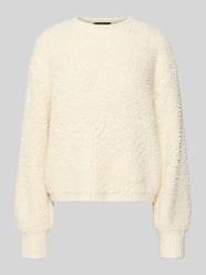 Sweter w kroju relaxed fit w imitacji bouclé z dodatkiem wełny Model 'Telena' od someday. - 46