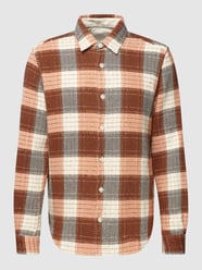 Vrijetijdsoverhemd met all-over motief van s.Oliver RED LABEL Oranje - 36