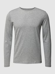 Longsleeve mit Label-Patch von OLYMP Level Five Grau / Schwarz - 45