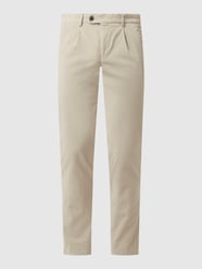 Tapered fit chino van corduroy van bugatti Wit - 11