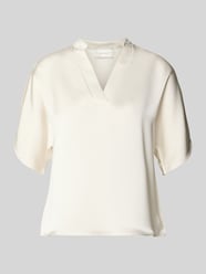 regular fit blouse van satijn met V-hals model 'Anelle' van Neo Noir - 15