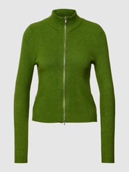 Kurtka z dzianiny z zamkiem błyskawicznym od Jake*s Casual Zielony - 28