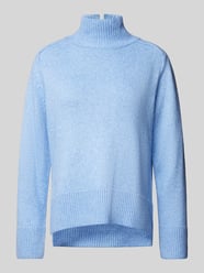 Regular Fit Strickpullover aus weichem Viskose-Mix mit Stehkragen von Tom Tailor Blau - 11