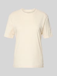 T-Shirt aus Baumwolle mit Rundhalsausschnitt von Jake*s Casual Beige - 30